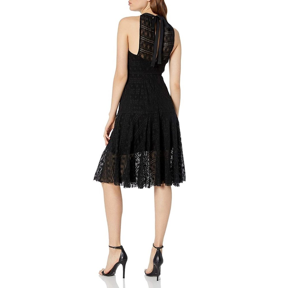 * Tracy Reese Halter Neck Laser-cut Lace D - Picture 3 of 4